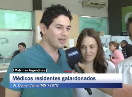 ENTREVISTA AL EQUIPO QUIRURGICO DEL DR CAIÑA DESPUES DE HABER RECIBIDO LOS PREMIOS EN EL CONGRESO ARGENTINO DE CIRUGIA DIGESTIVA
