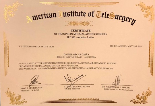 ASISTENCIA AL CURSO DE AMERICAN INSTITUTE OF TELESURGERY